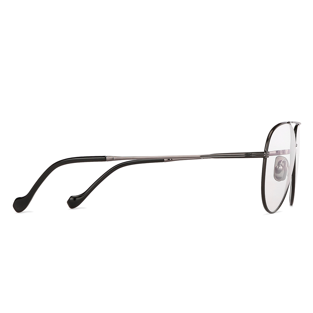 John Jacobs Online Dark Gunmetal Full Rim Aviator left side
