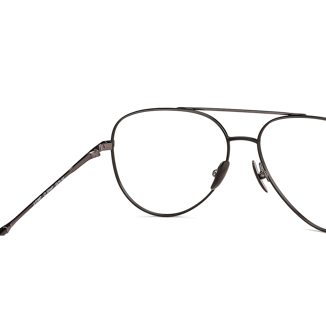 John Jacobs Online Dark Gunmetal Full Rim Aviator right side