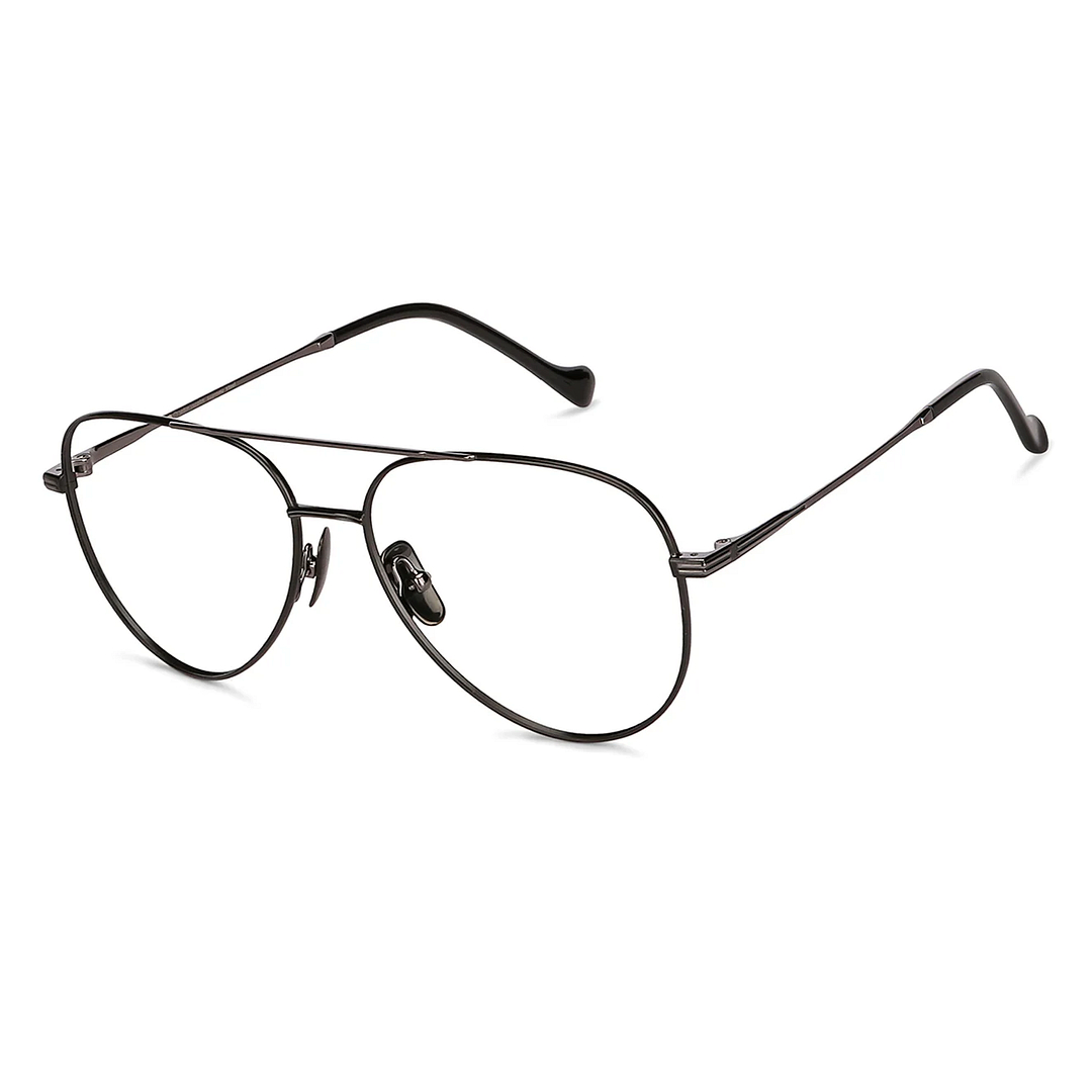 John Jacobs Online Dark Gunmetal Full Rim Aviator right side