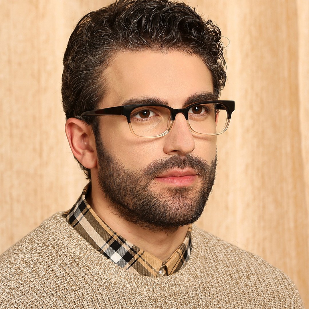 John Jacobs Online Brown Transparent Full Rim Rectangle left side