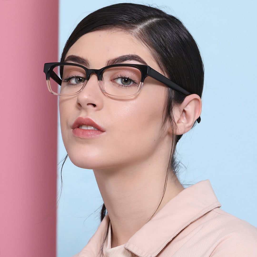 John Jacobs Online Brown Transparent Full Rim Rectangle right side