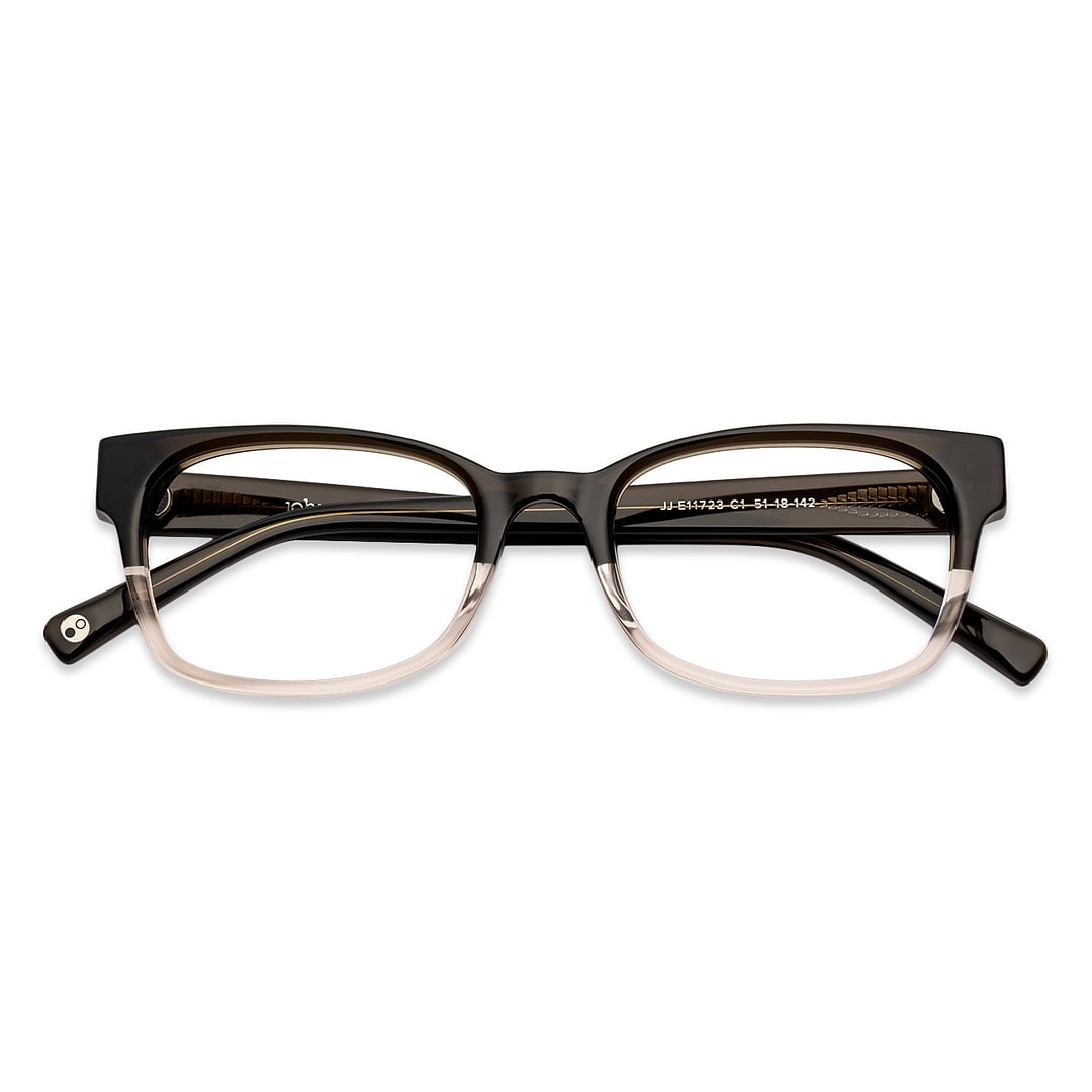 John Jacobs Online Brown Transparent Full Rim Rectangle left side