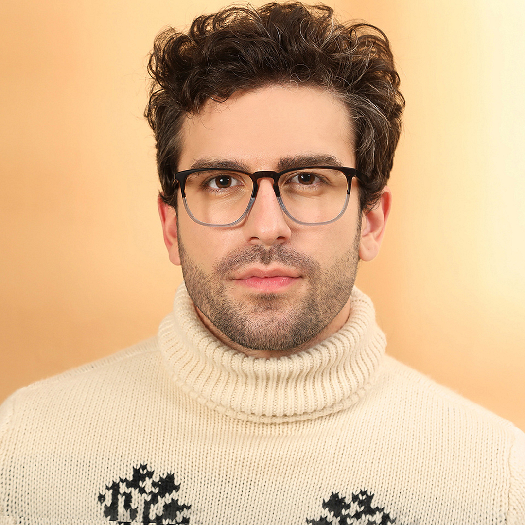 John Jacobs Light Brown Full Rim Square right side