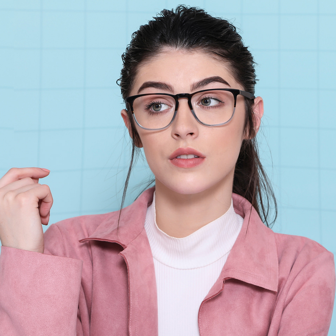 John Jacobs Light Brown Full Rim Square left side