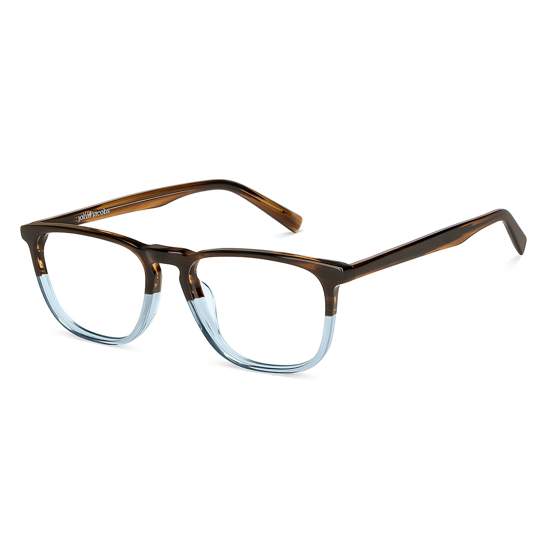 John Jacobs Light Brown Full Rim Square right side
