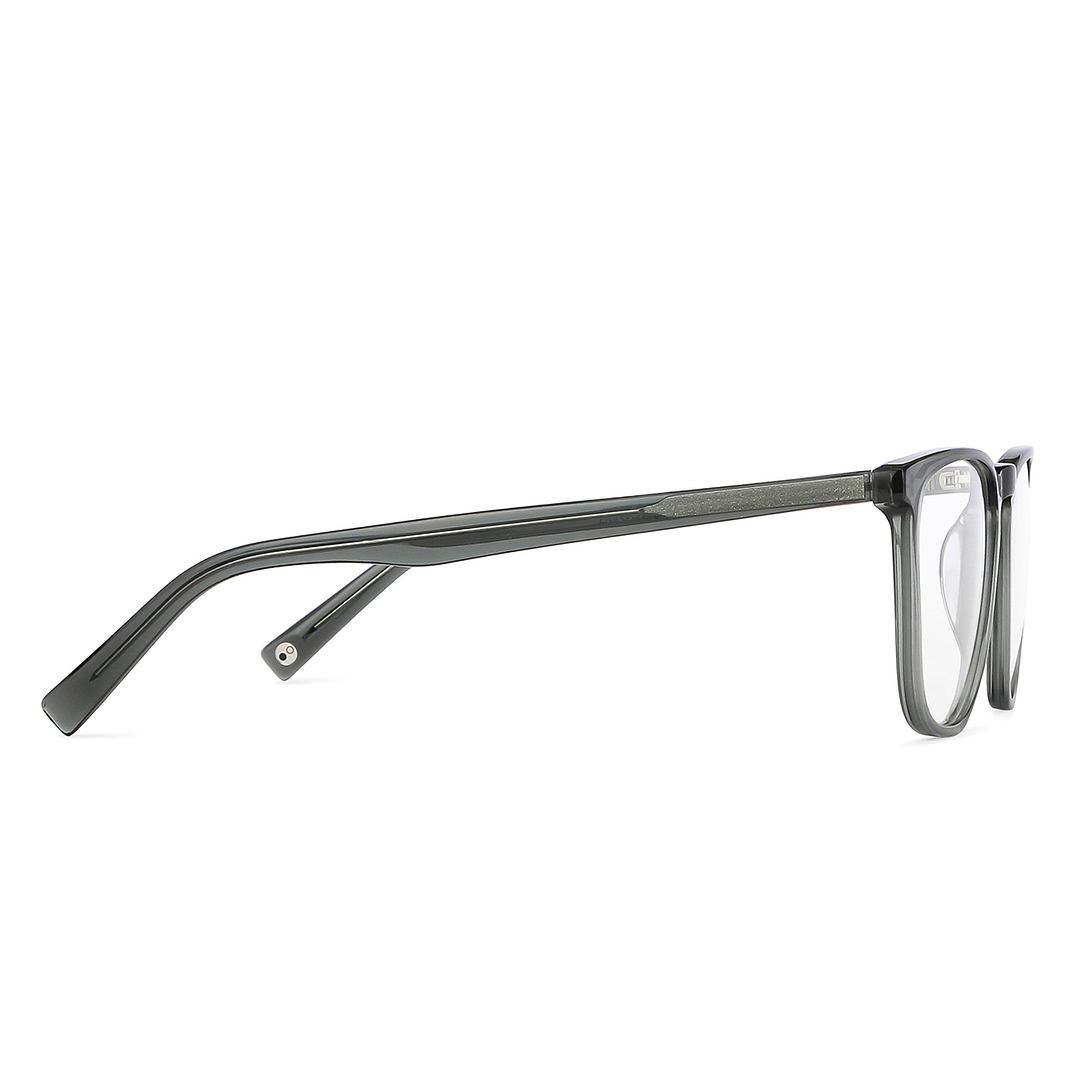 John Jacobs Online Gray Transparent Full Rim Square left side