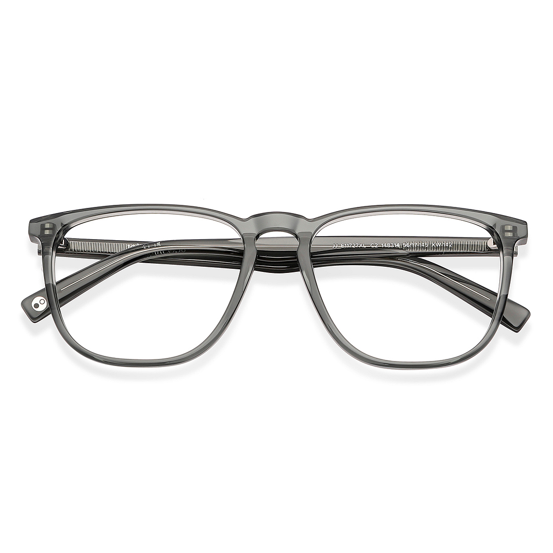 John Jacobs Online Gray Transparent Full Rim Square left side
