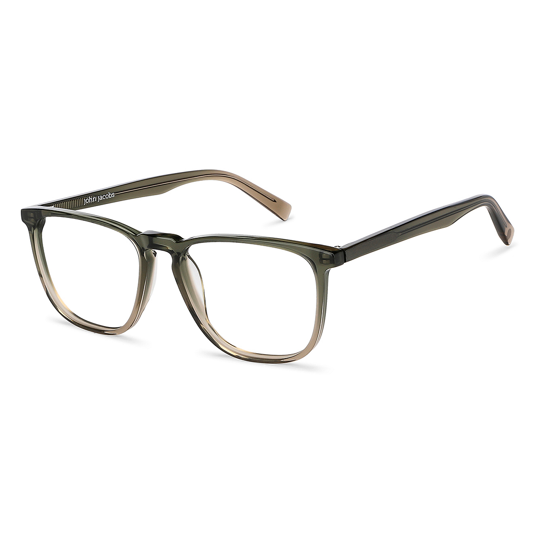 John Jacobs Online Brown Transparent Full Rim Square right side