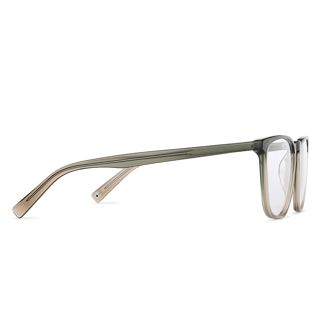 John Jacobs Online Brown Transparent Full Rim Square left side