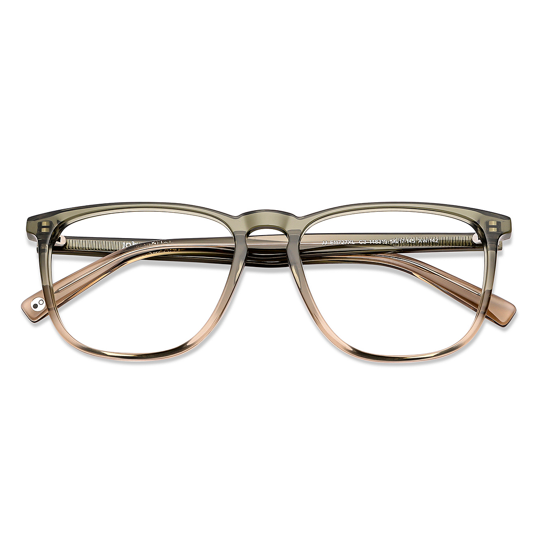 John Jacobs Online Brown Transparent Full Rim Square left side