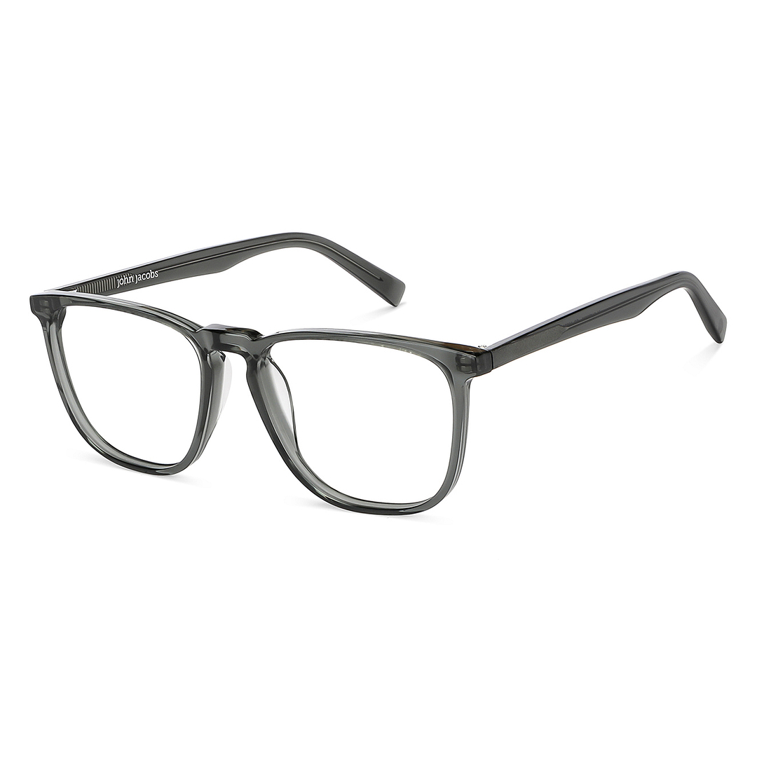 John Jacobs Online Gray Transparent Full Rim Square right side