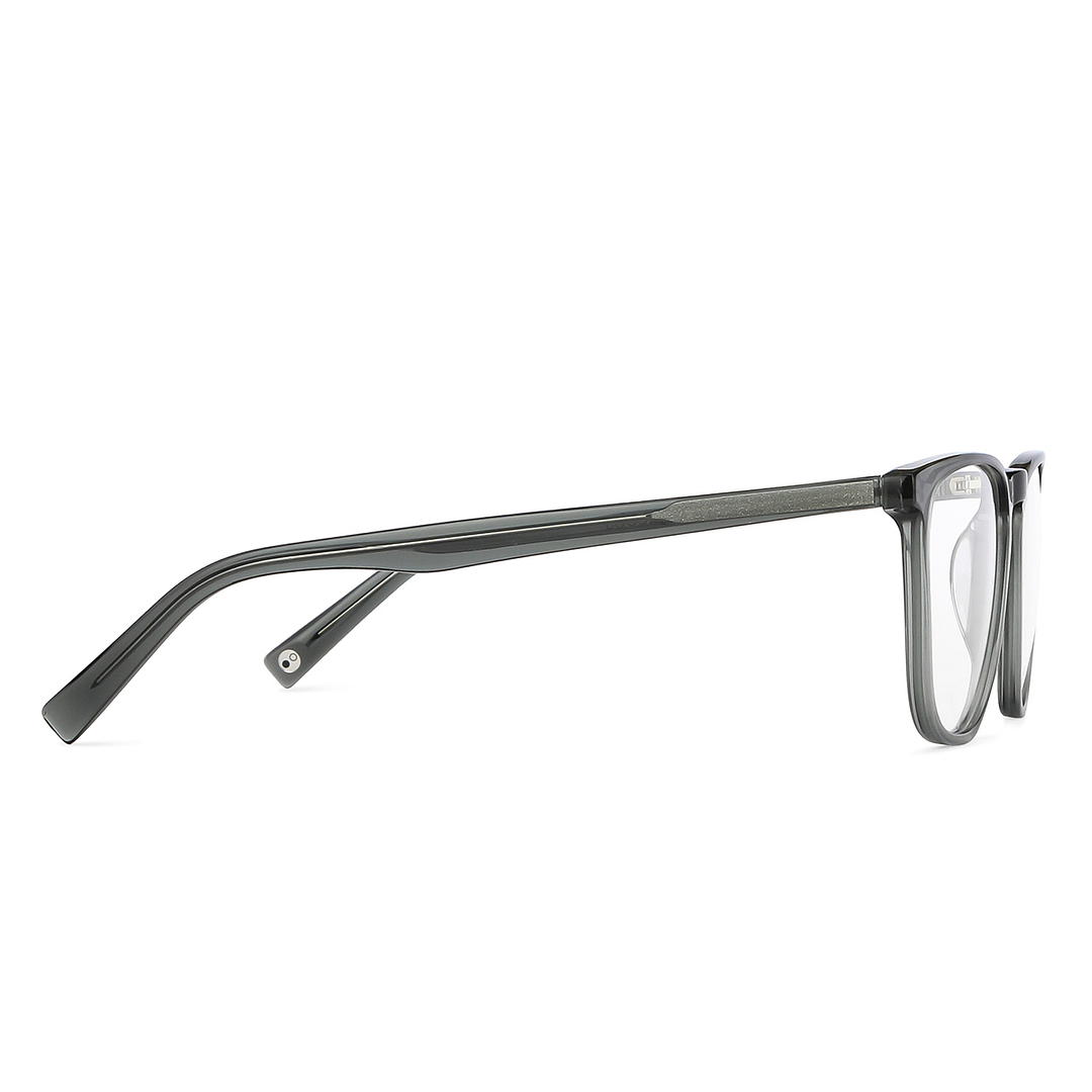 John Jacobs Online Gray Transparent Full Rim Square left side