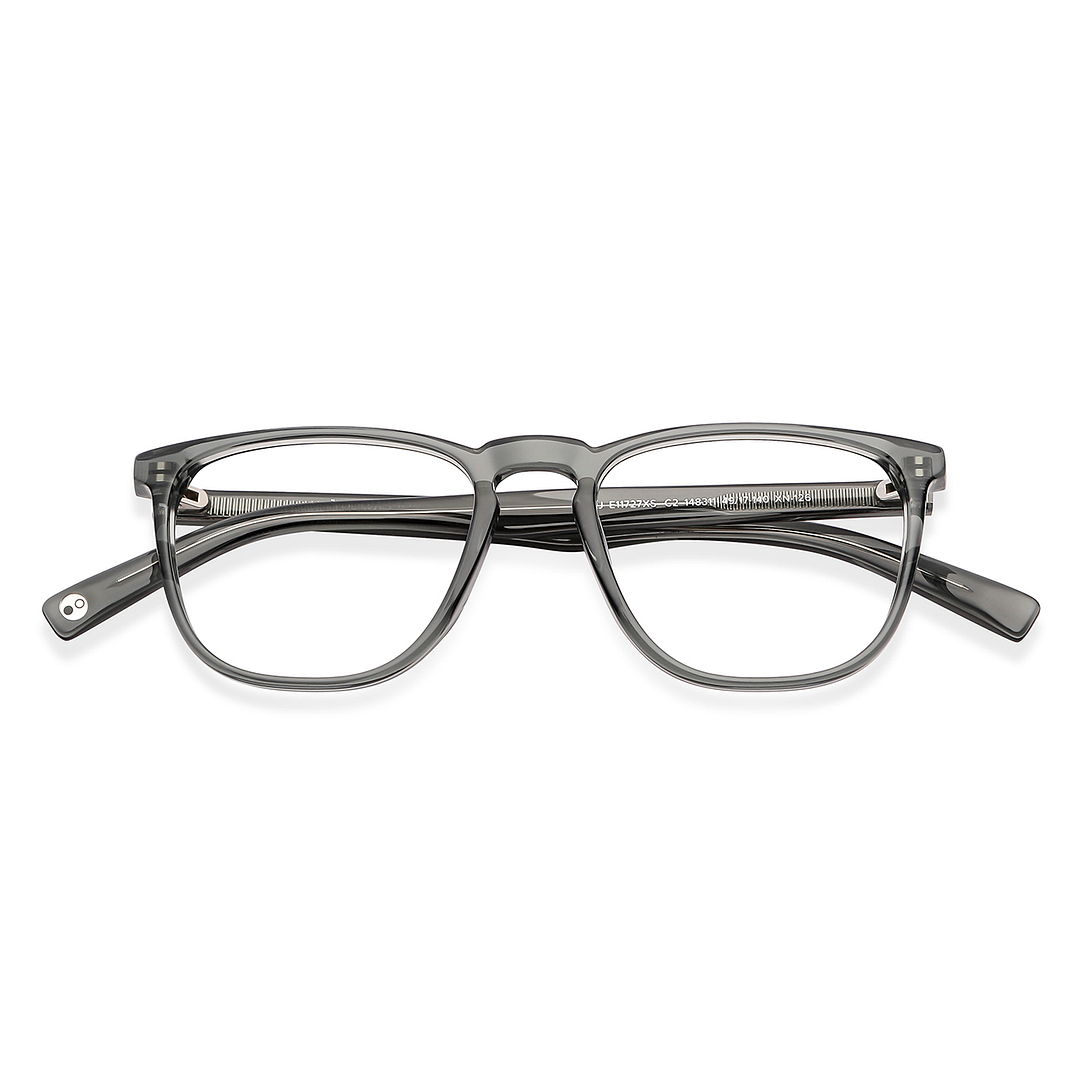 John Jacobs Online Gray Transparent Full Rim Square left side