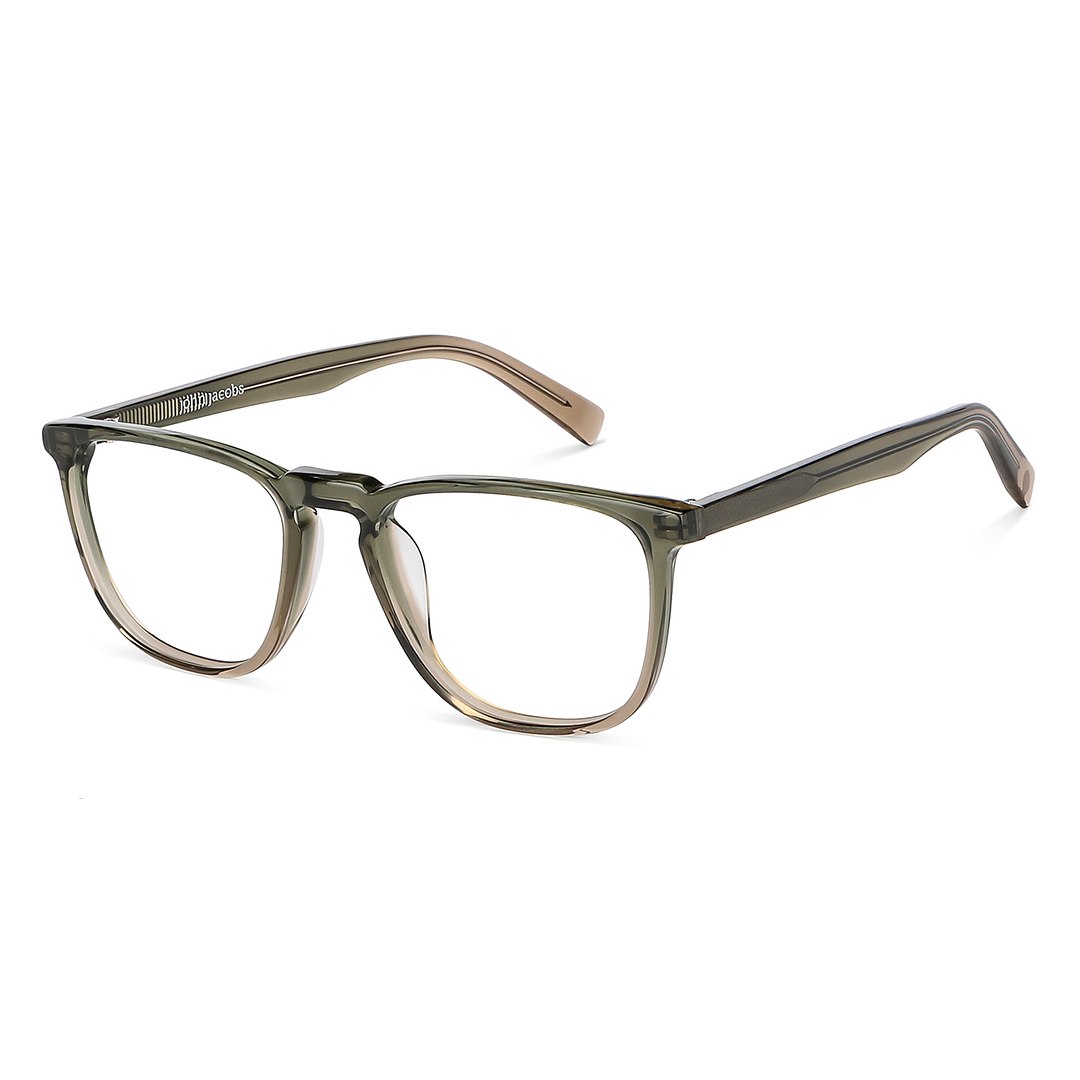 John Jacobs Online Brown Transparent Full Rim Square left side