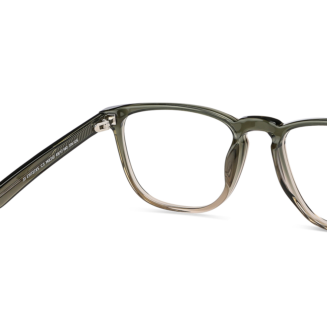 John Jacobs Online Brown Transparent Full Rim Square left side