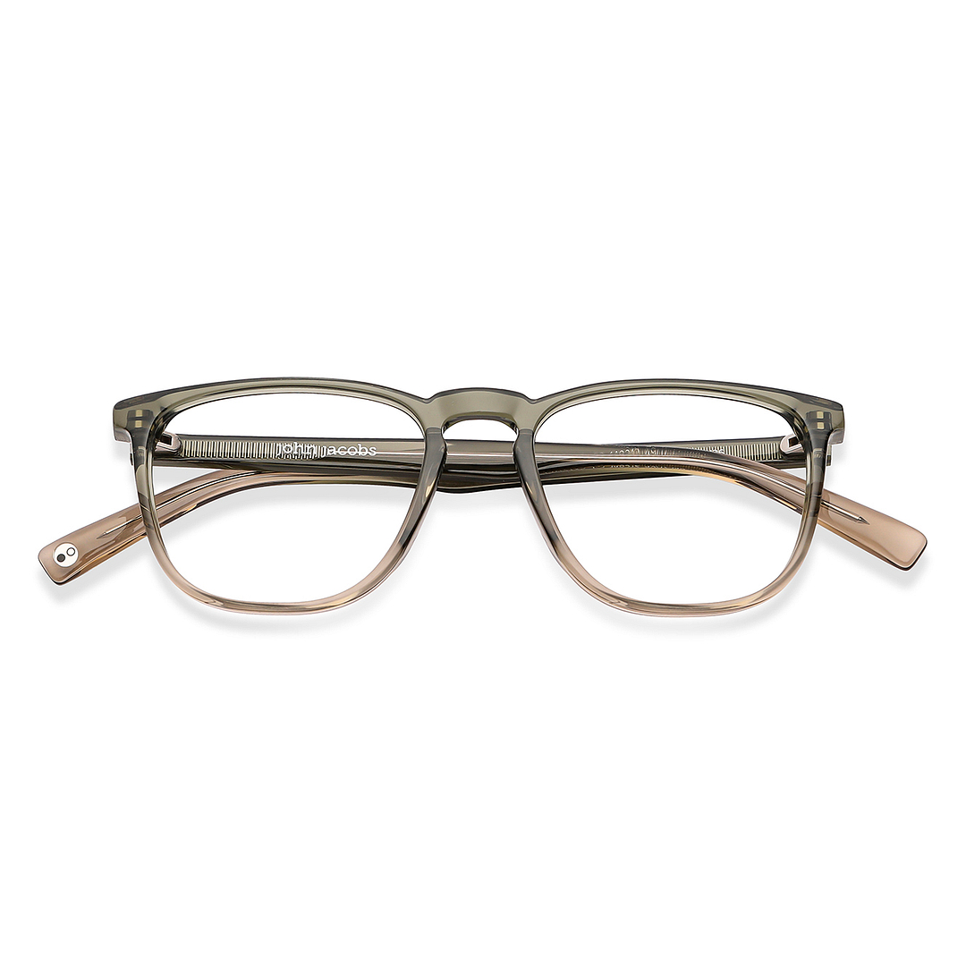 John Jacobs Online Brown Transparent Full Rim Square right side