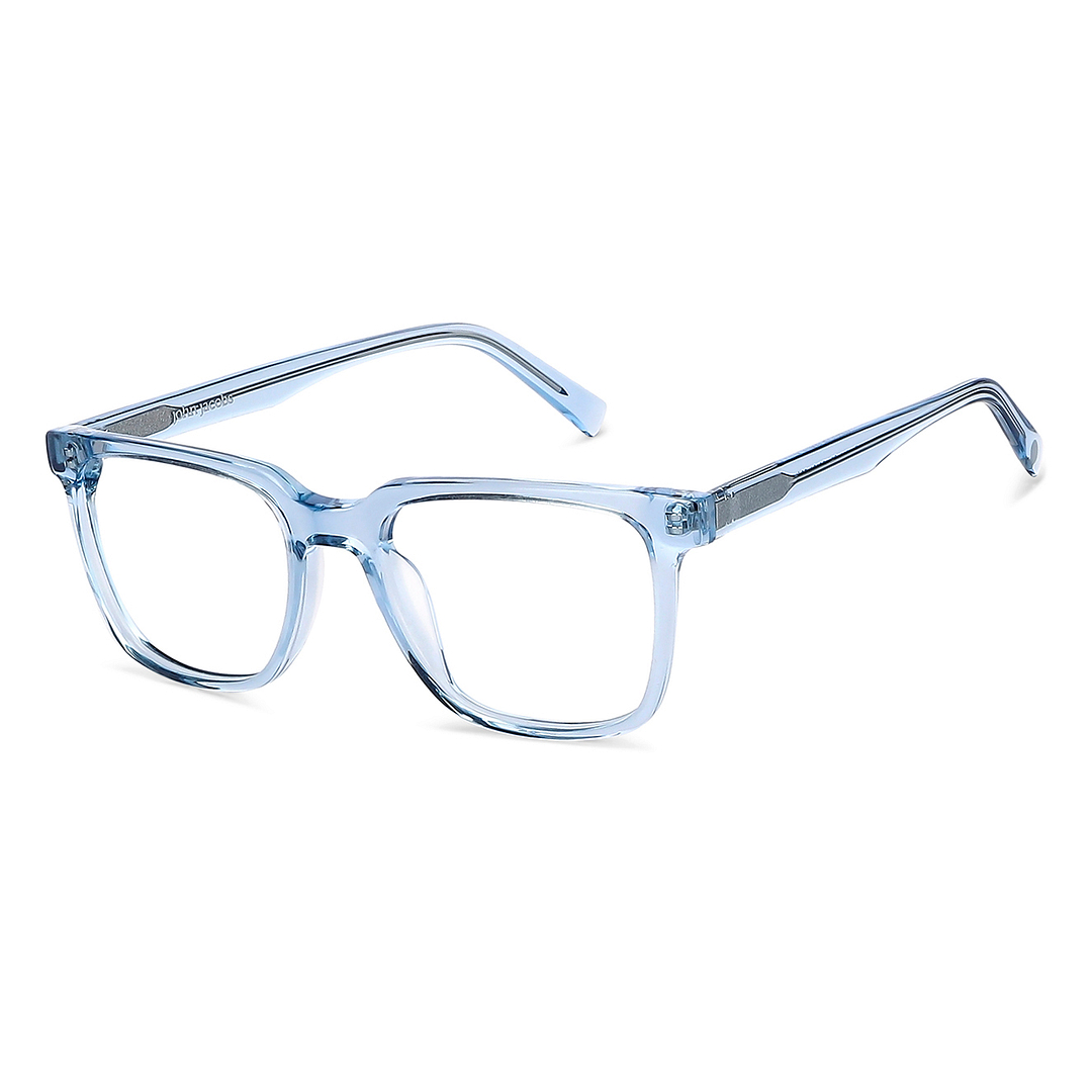 John Jacobs Blue Transparent Full Rim Square right side