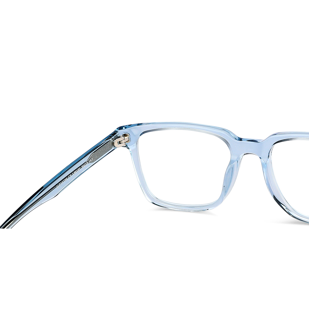 John Jacobs Blue Transparent Full Rim Square right side