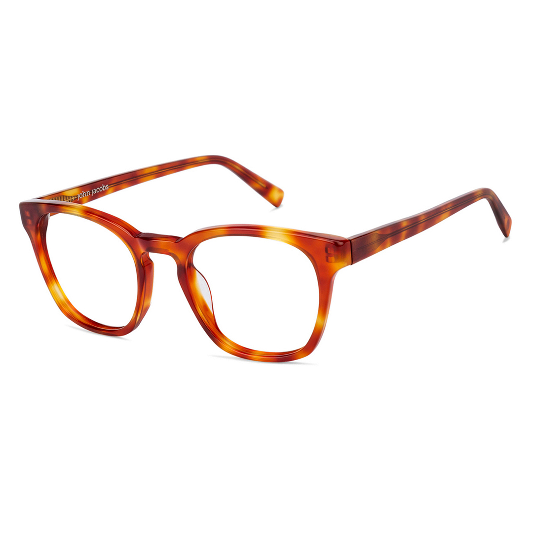 John Jacobs Light Brown Full Rim Square left side