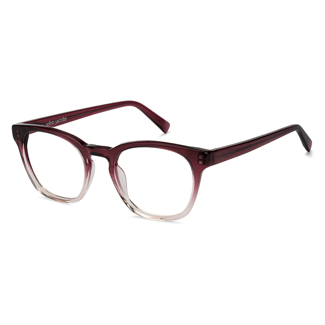 John Jacobs Purple Transparent Full Rim Square right side