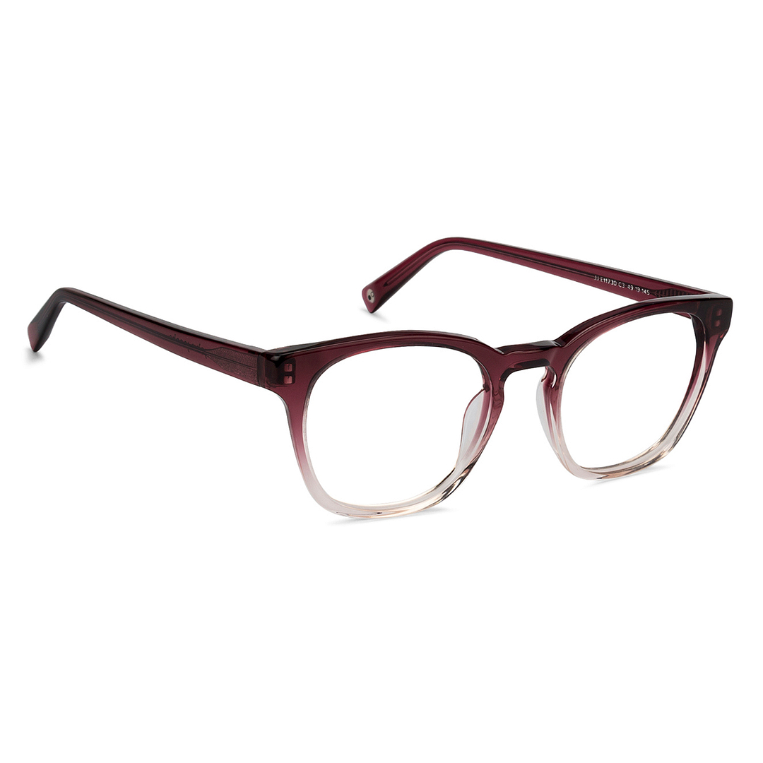 John Jacobs Purple Transparent Full Rim Square left side