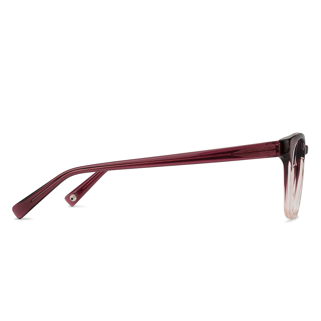 John Jacobs Purple Transparent Full Rim Square right side
