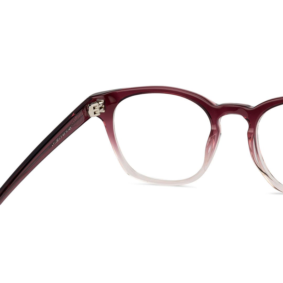 John Jacobs Purple Transparent Full Rim Square left side