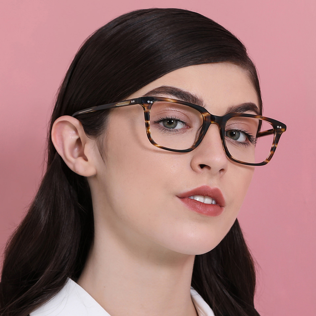 John Jacobs Online Light Brown Full Rim Square right side