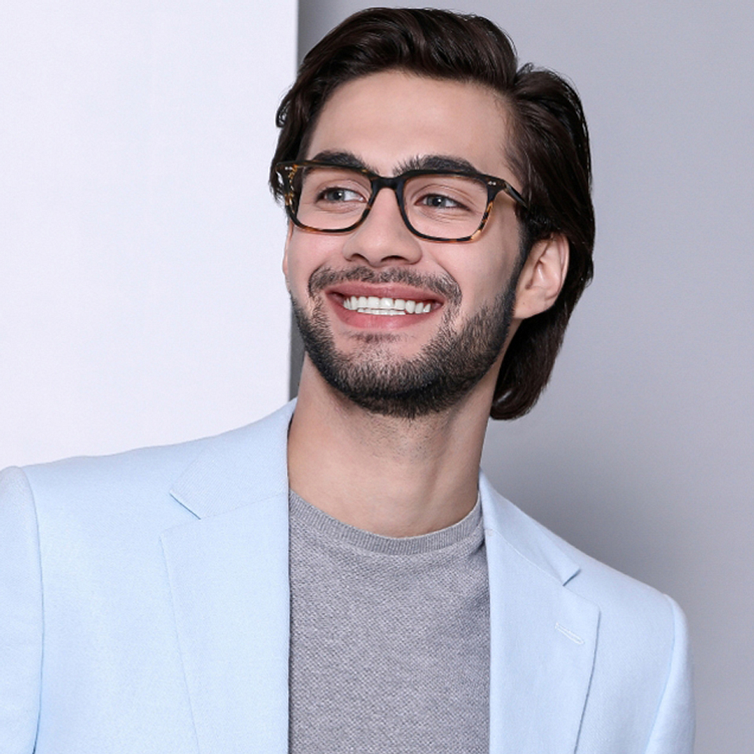 John Jacobs Online Light Brown Full Rim Square left side