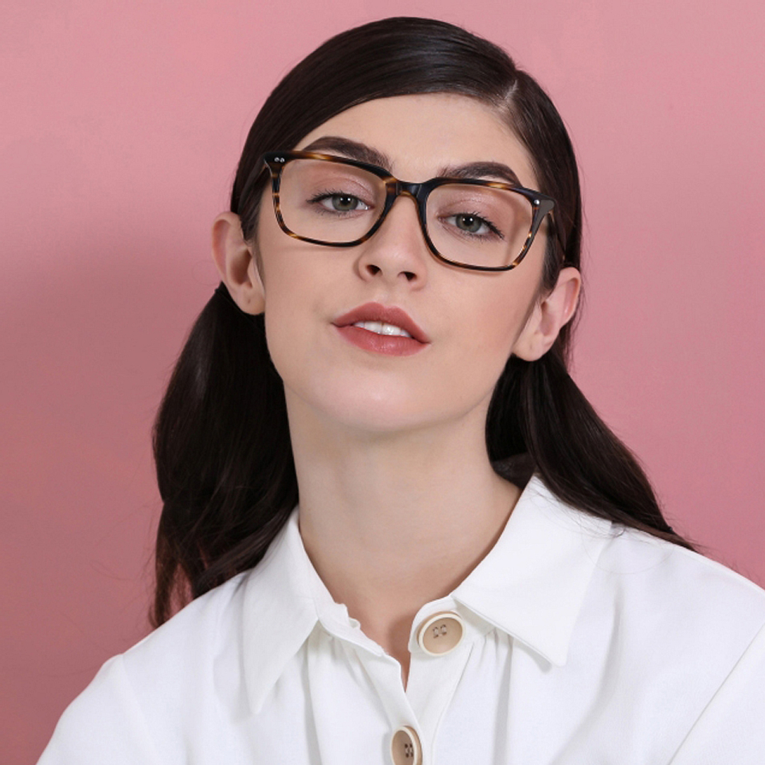 John Jacobs Online Light Brown Full Rim Square left side