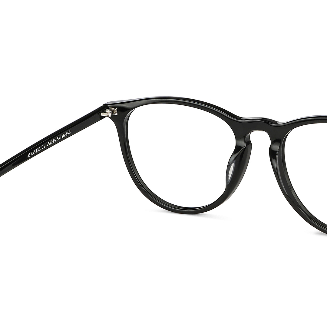 John Jacobs Black Full Rim Round right side