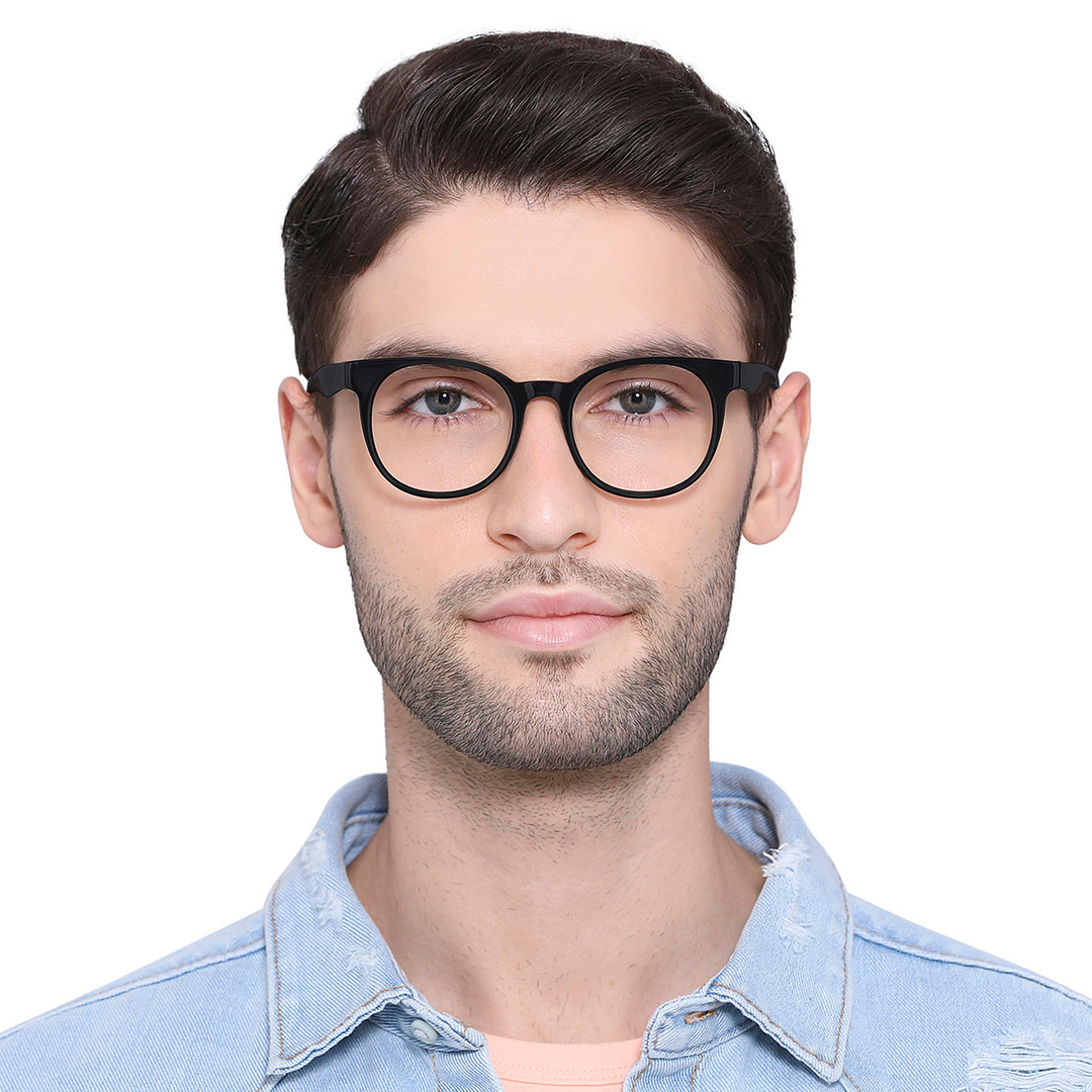 John Jacobs Black Full Rim Round right side