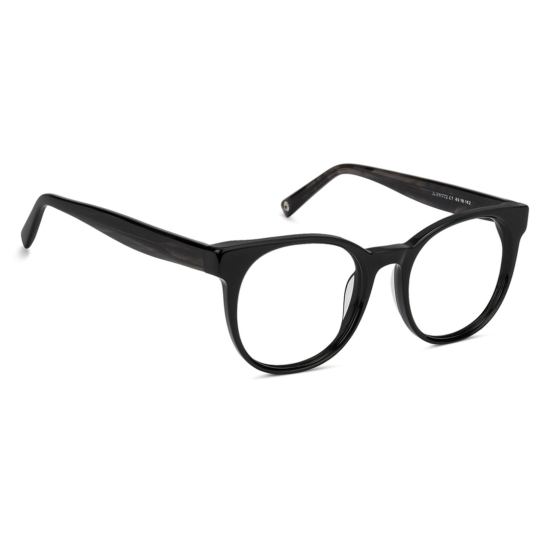 John Jacobs Black Full Rim Round left side