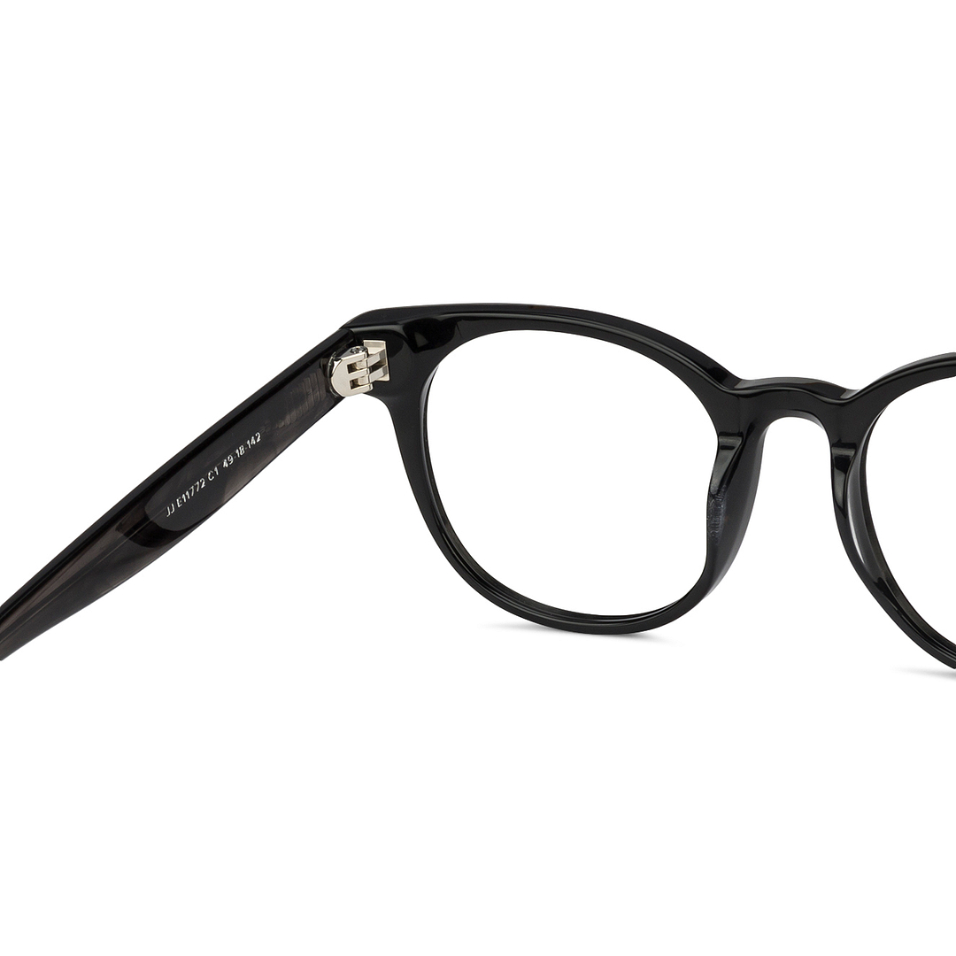 John Jacobs Black Full Rim Round left side