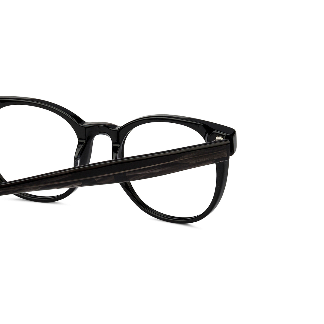 John Jacobs Black Full Rim Round left side