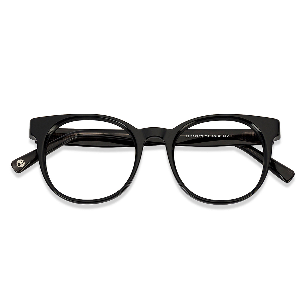 John Jacobs Black Full Rim Round right side