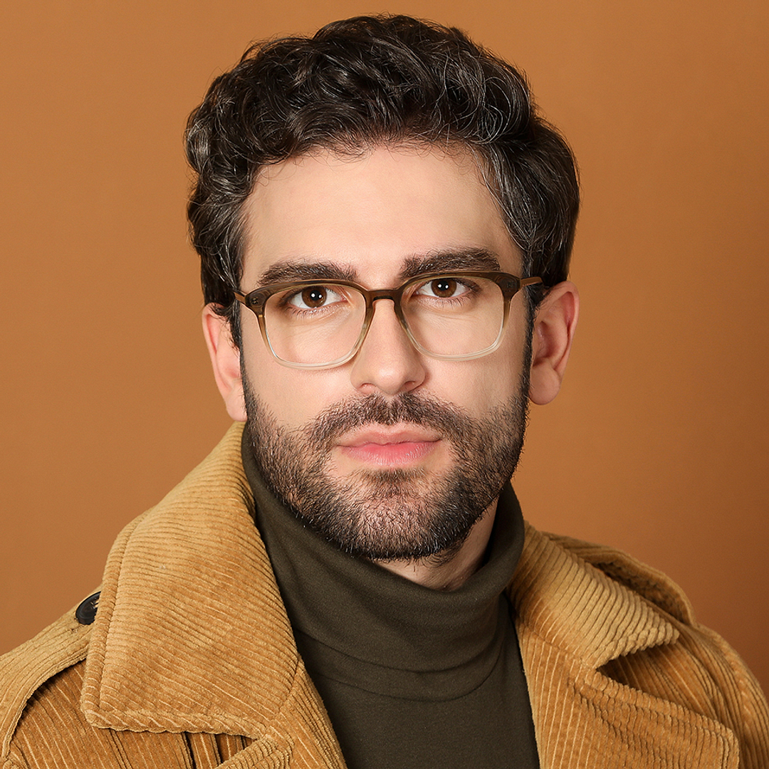 John Jacobs Online Brown Transparent Full Rim Square left side