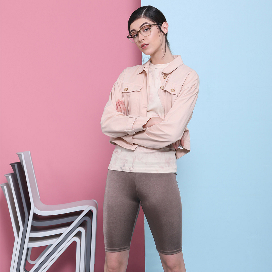 John Jacobs Online Brown Transparent Full Rim Square right side