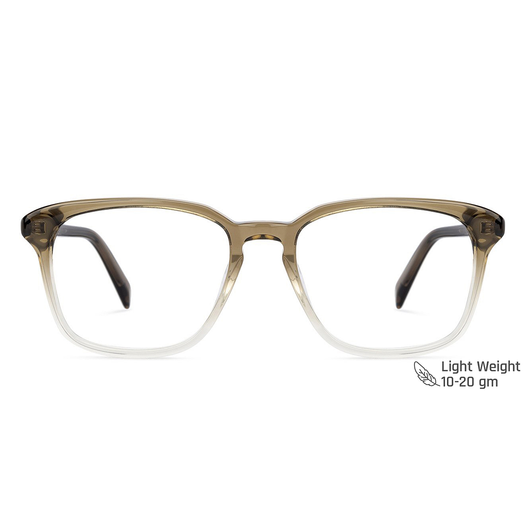 John Jacobs Online Brown Transparent Full Rim Square left side