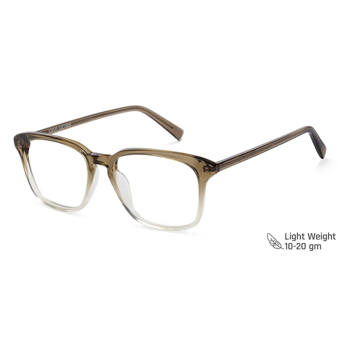 John Jacobs Online Brown Transparent Full Rim Square right side