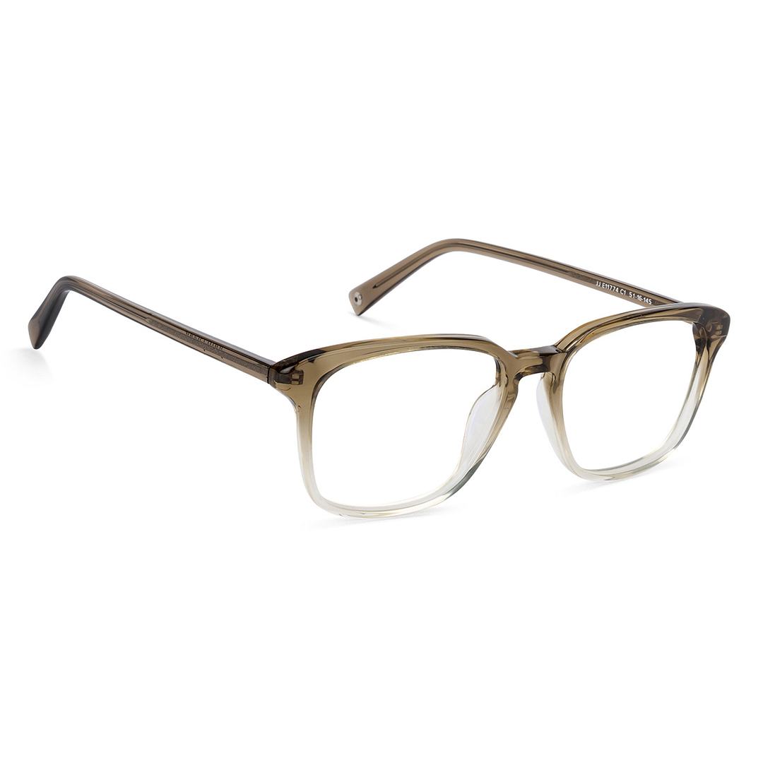 John Jacobs Online Brown Transparent Full Rim Square left side