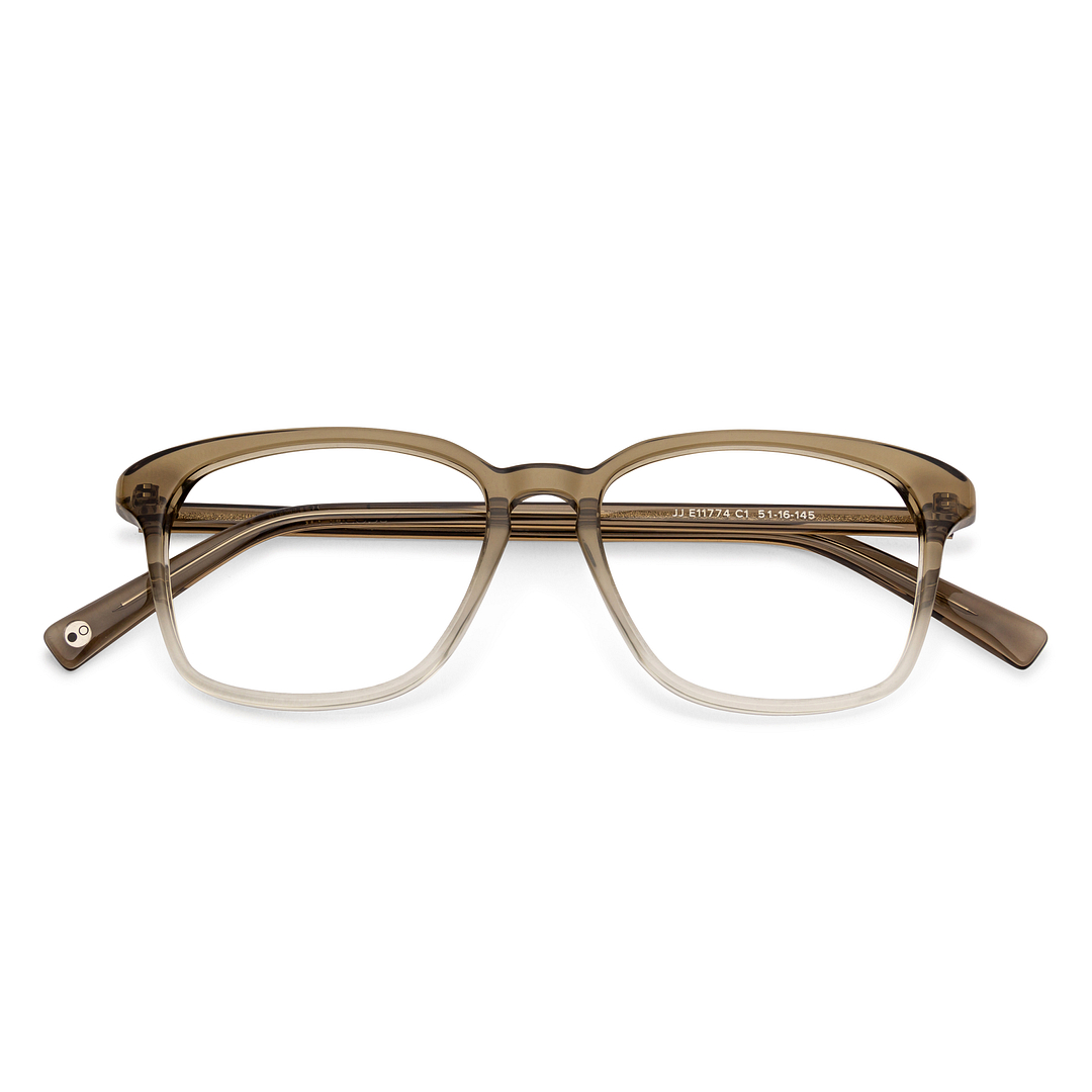 John Jacobs Online Brown Transparent Full Rim Square right side