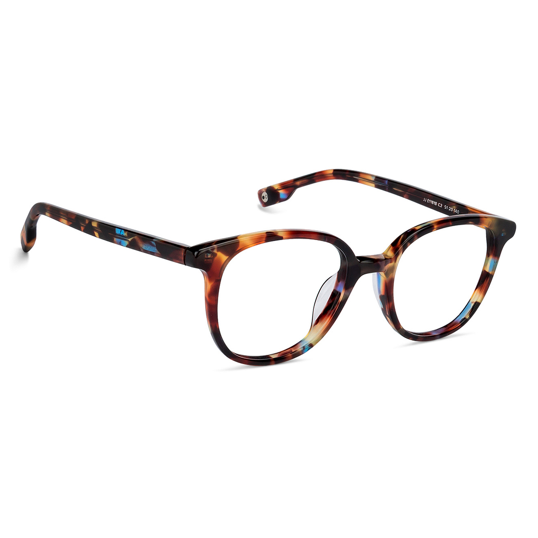 John Jacobs Brown Transparent Full Rim Square left side