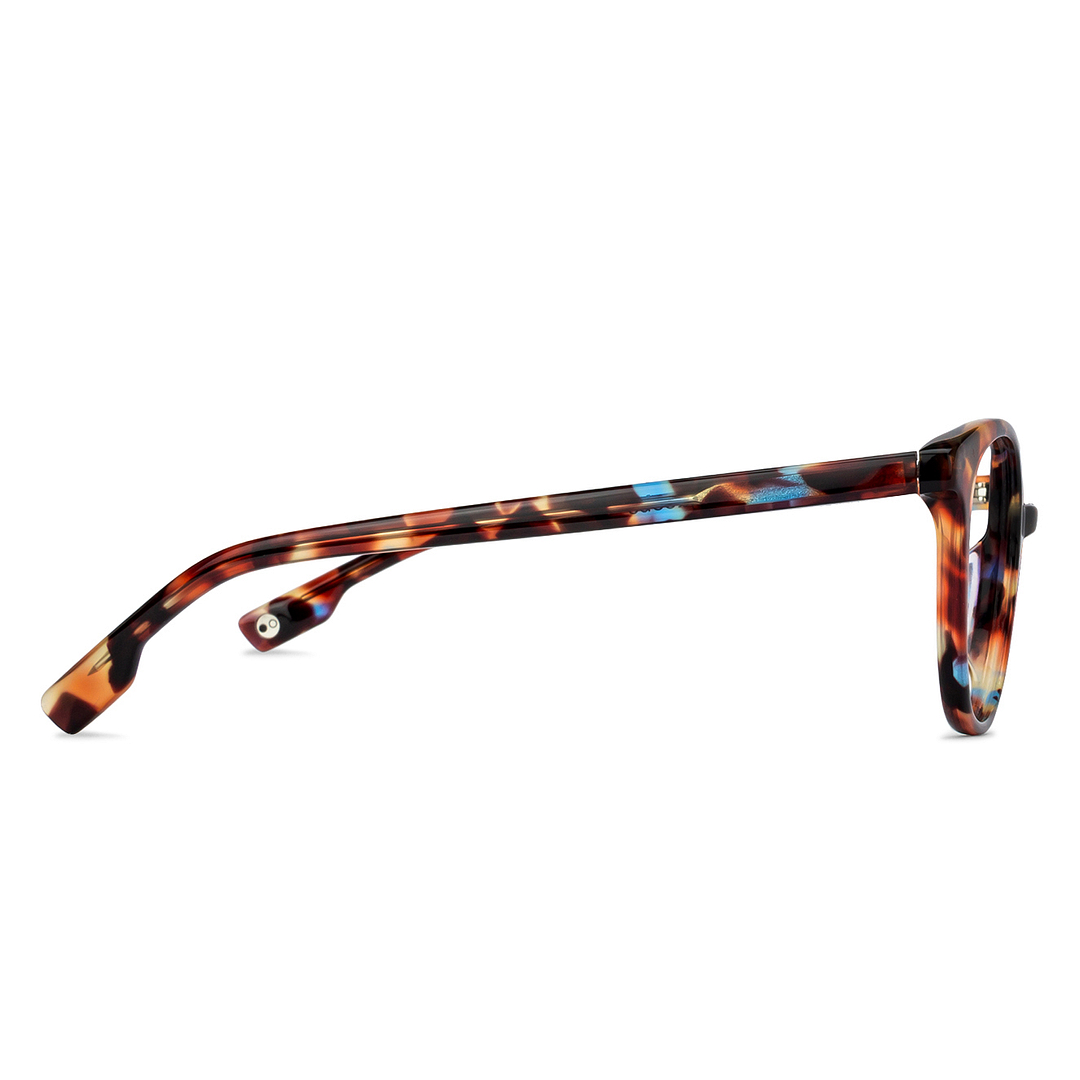 John Jacobs Brown Transparent Full Rim Square right side