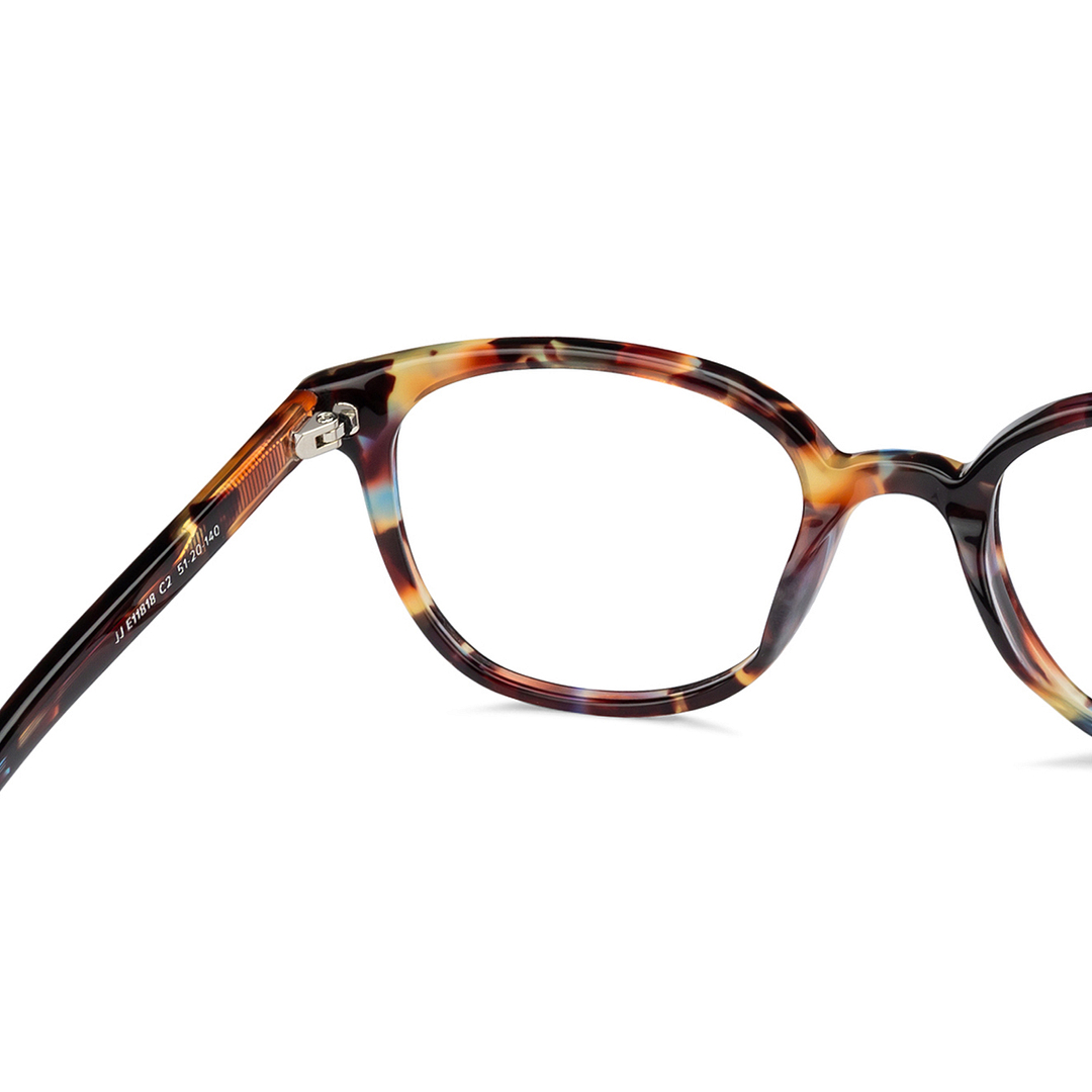 John Jacobs Brown Transparent Full Rim Square left side