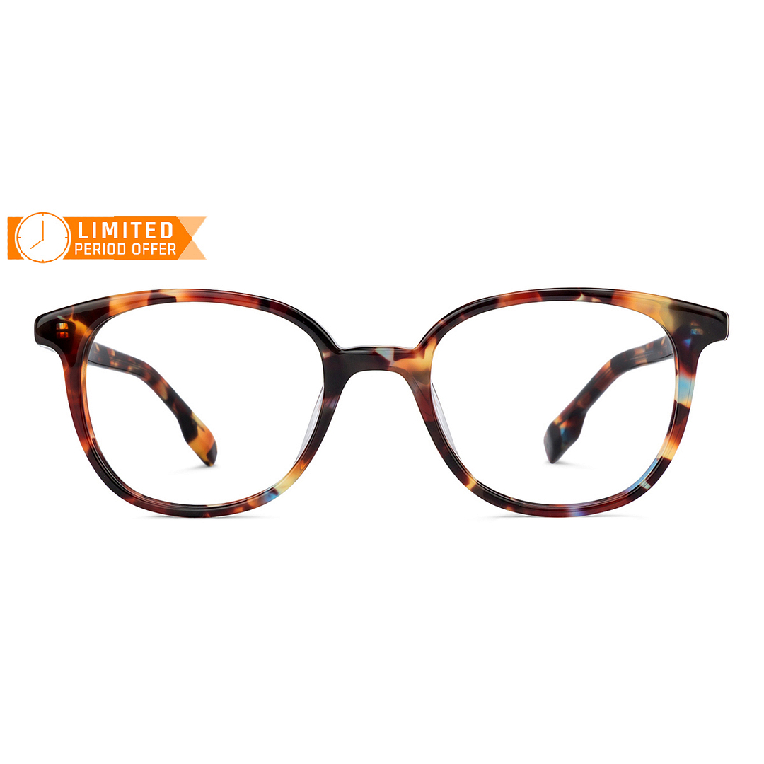 John Jacobs Brown Transparent Full Rim Square left side