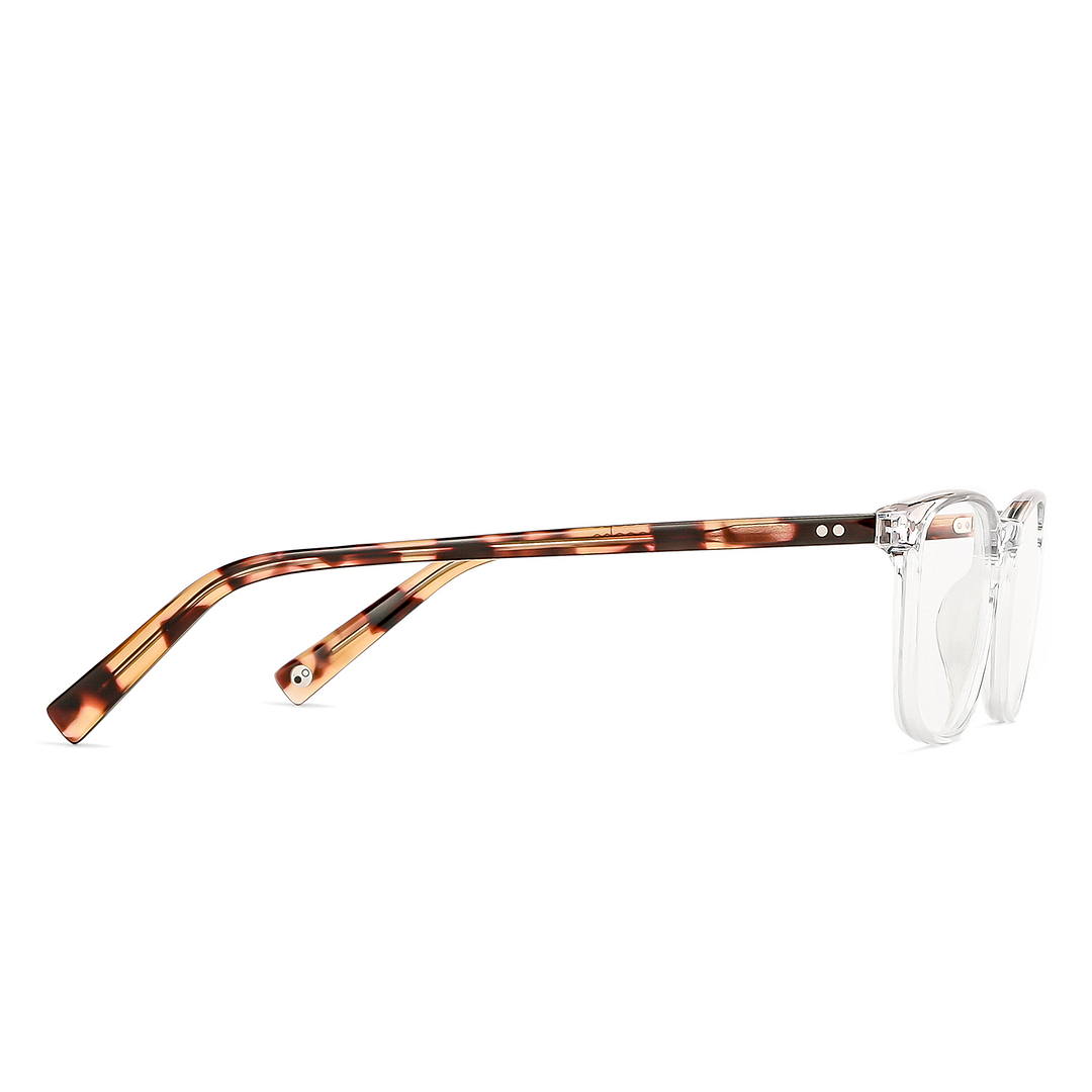 John Jacobs Crystal Transparent Full Rim Square left side