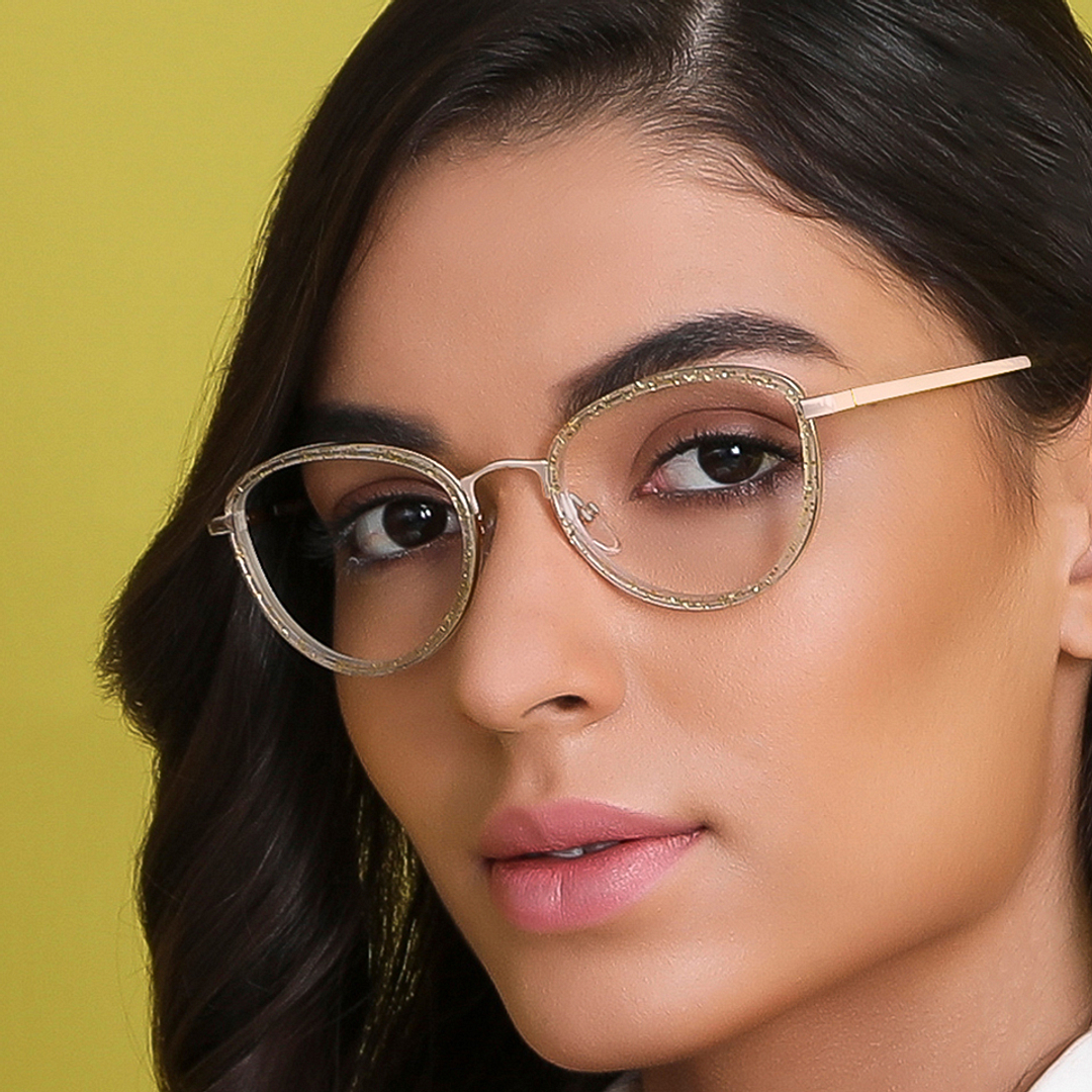 John Jacobs Pink Full Rim Cat Eye right side