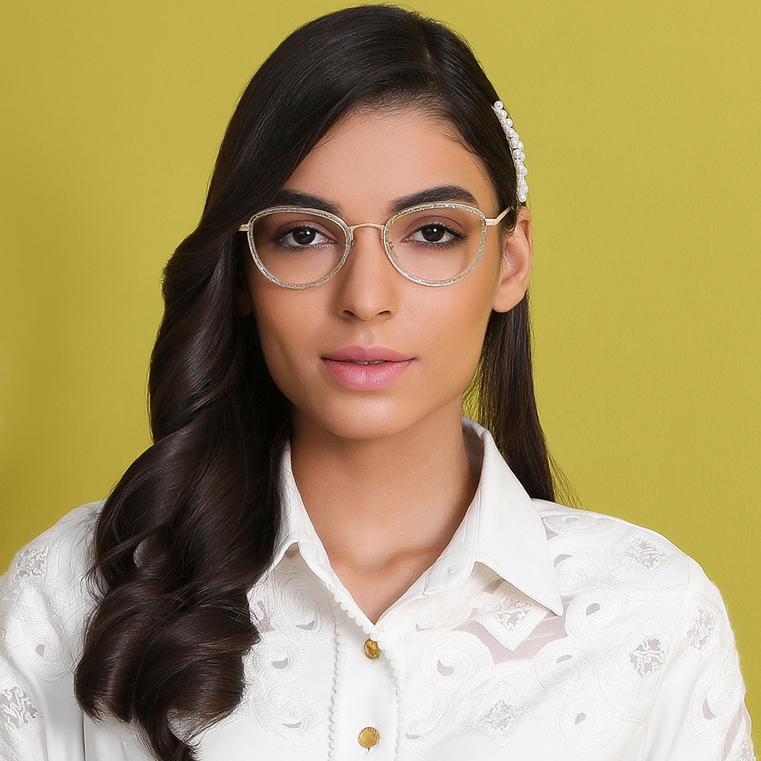 John Jacobs Pink Full Rim Cat Eye left side