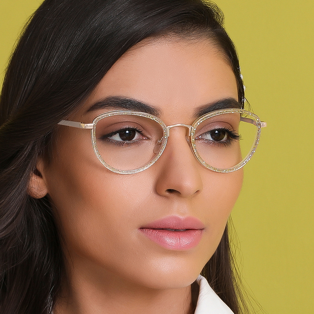 John Jacobs Pink Full Rim Cat Eye left side